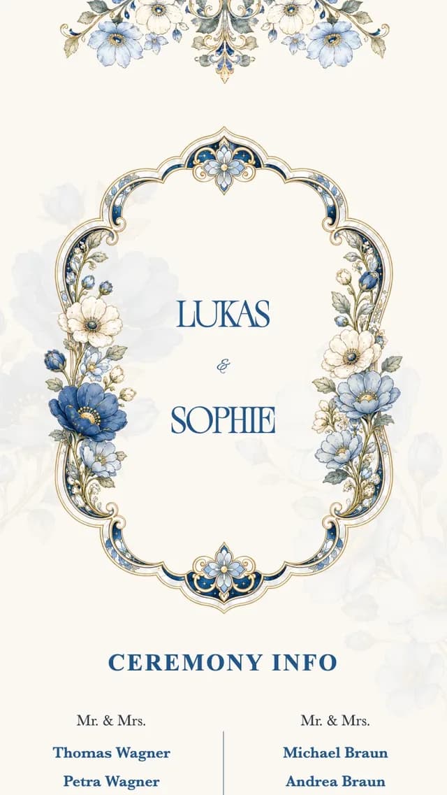 Dieselbe Hochzeitseinladung in mehreren Designs