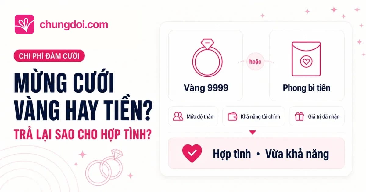 Mừng cưới vàng hay tiền? Khi giá vàng tăng gấp 3 lần