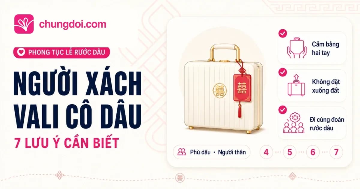 Người Xách Vali Cô Dâu: 7 Lưu Ý Cần Biết