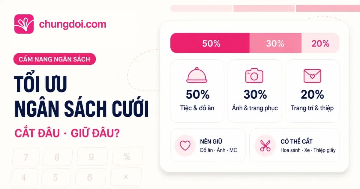 Tối ưu ngân sách cưới: cắt đâu, giữ đâu