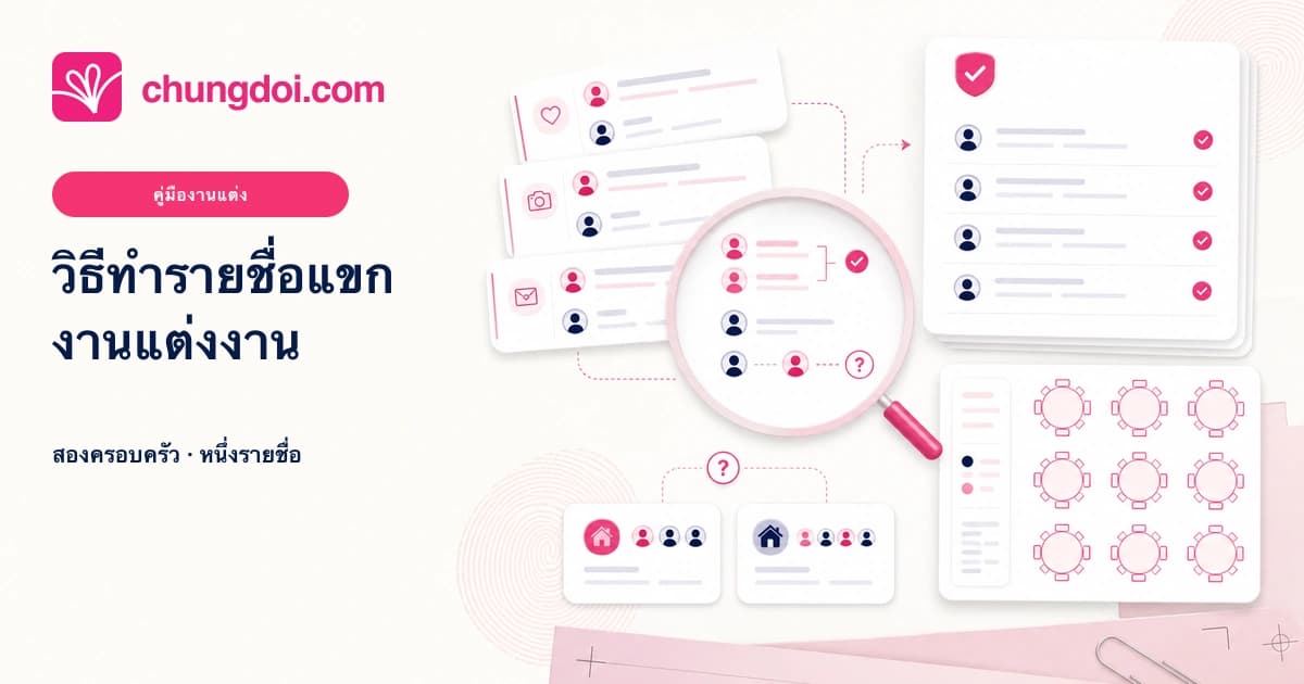 วิธีทำรายชื่อแขกงานแต่งงาน